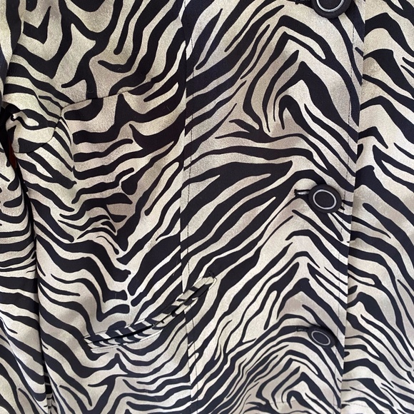 Chico's Zebra-Print Jacket, Sz 2 - Picture 2 of 5